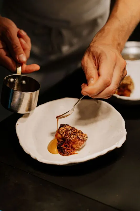 sweetbreads signature menu michelin star